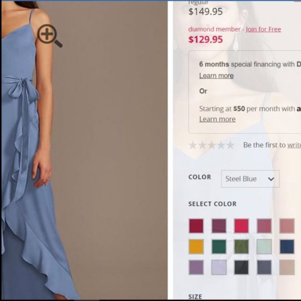 Perfect spring Wedding Guest or Bridesmaid *NWT* Steel Blue Ruffle Dress